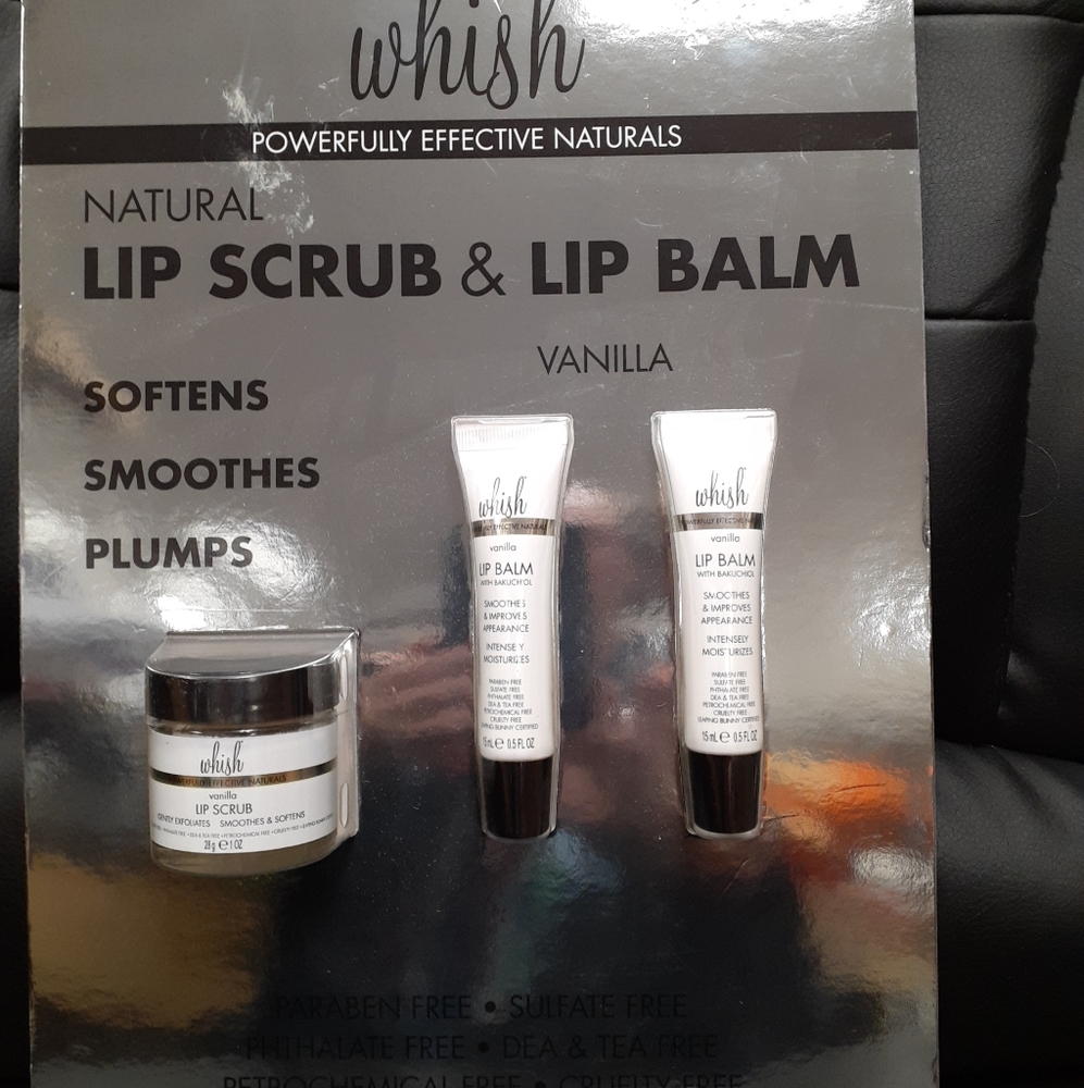 Whish Natural Lip Scrub & Lip Balm Vanilla Set